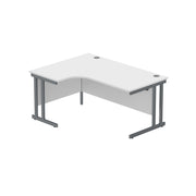 Office Left Hand Corner Desk with Steel Double Upright Cantilever Frame (FSC)