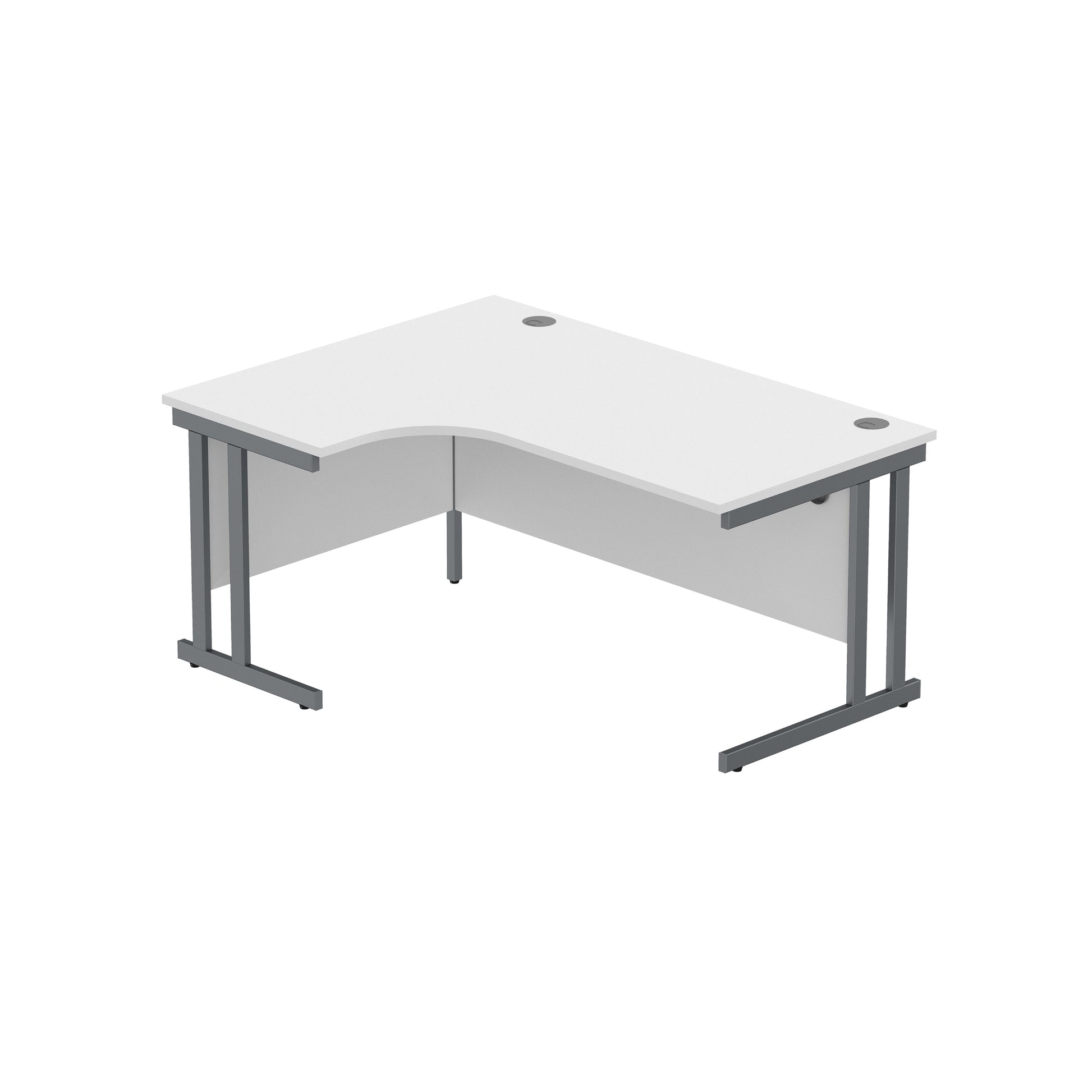 Core|Double Upright|Left Hand Radial Desk (FSC)1600X1200|Arctic White-Graphite