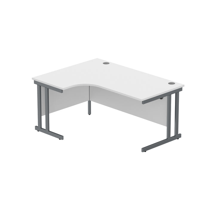 Office Left Hand Corner Desk with Steel Double Upright Cantilever Frame (FSC)