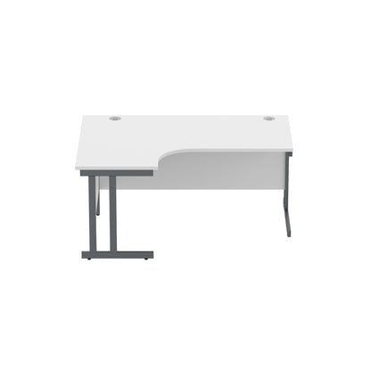 Office Left Hand Corner Desk with Steel Double Upright Cantilever Frame (FSC)