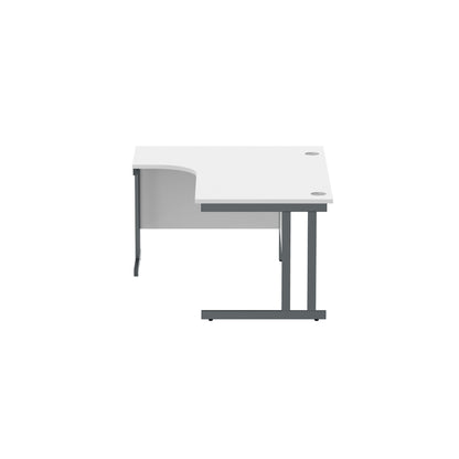 Office Left Hand Corner Desk with Steel Double Upright Cantilever Frame (FSC)