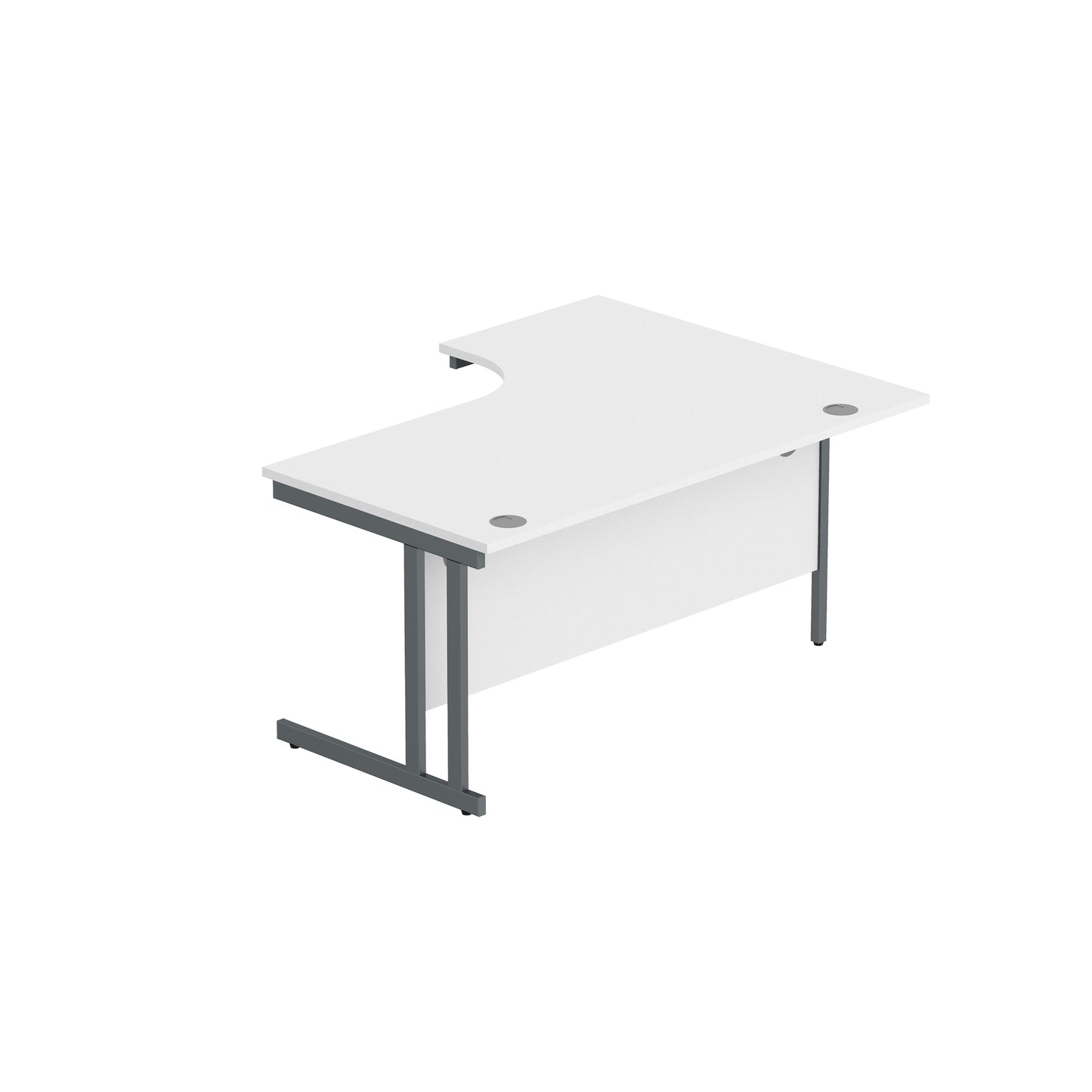 Office Left Hand Corner Desk with Steel Double Upright Cantilever Frame (FSC)