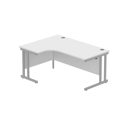 Core|Double Upright|Left Hand Radial Desk (FSC)1600X1200|Arctic White-Silver