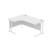 Office Left Hand Corner Desk with Steel Double Upright Cantilever Frame (FSC)