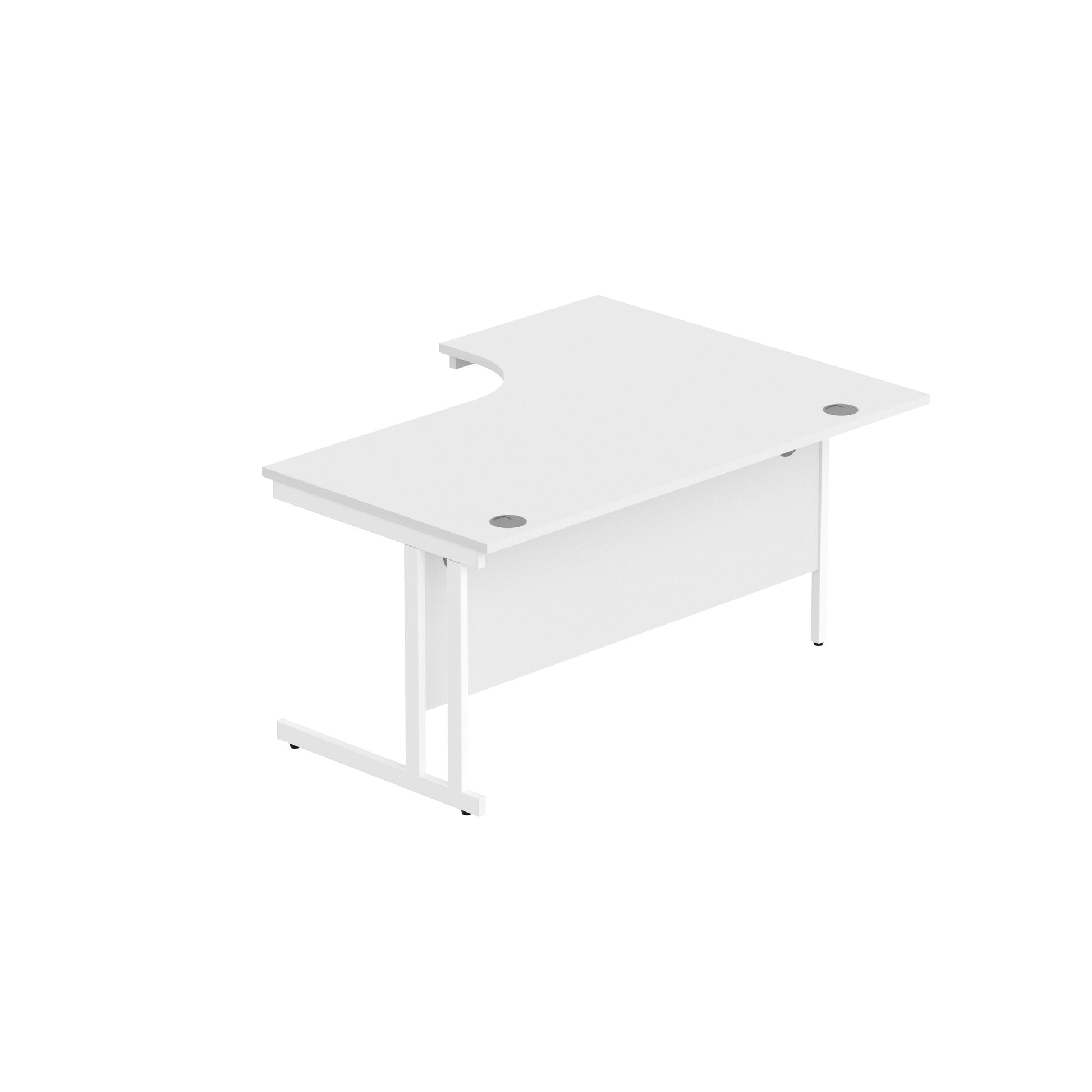 Office Left Hand Corner Desk with Steel Double Upright Cantilever Frame (FSC)