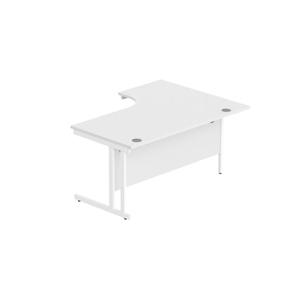 Office Left Hand Corner Desk with Steel Double Upright Cantilever Frame (FSC)