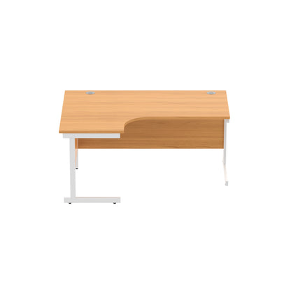 Office Left Hand Corner Desk with Steel Single Upright Cantilever Frame (FSC)