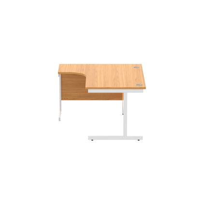 Office Left Hand Corner Desk with Steel Single Upright Cantilever Frame (FSC)