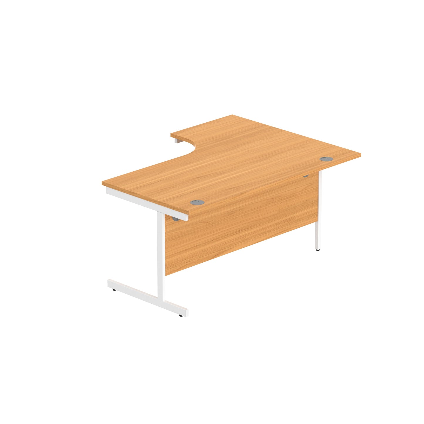 Office Left Hand Corner Desk with Steel Single Upright Cantilever Frame (FSC)