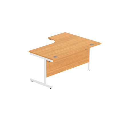 Office Left Hand Corner Desk with Steel Single Upright Cantilever Frame (FSC)