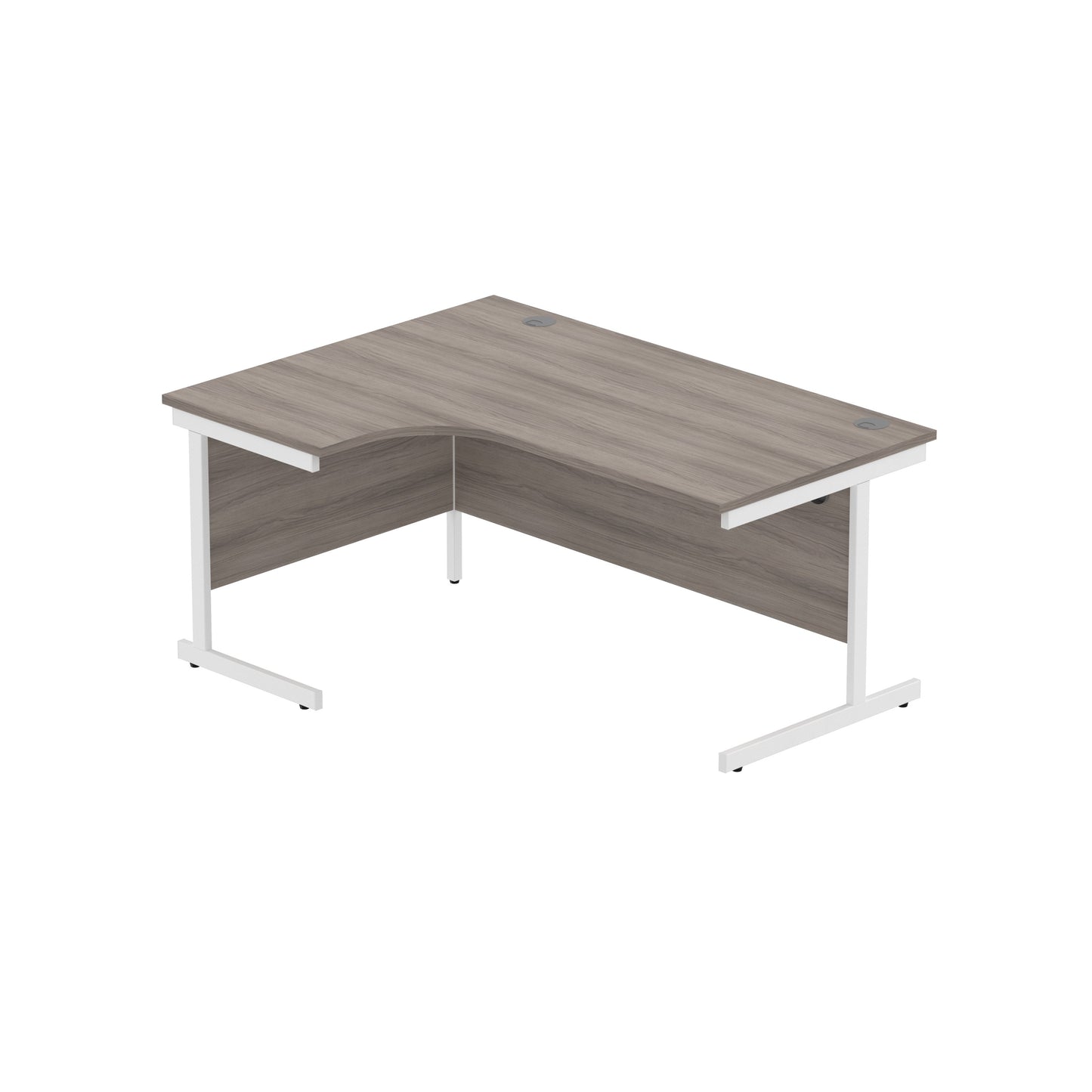 Core|Single Upright|Left Hand Radial Desk (FSC)1600X1200|Alaskan Grey Oak-White