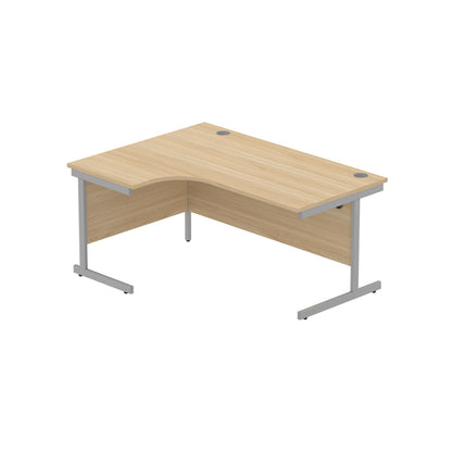 Core|Single Upright|Left Hand Radial Desk (FSC)1600X1200|Canadian Oak-Silver