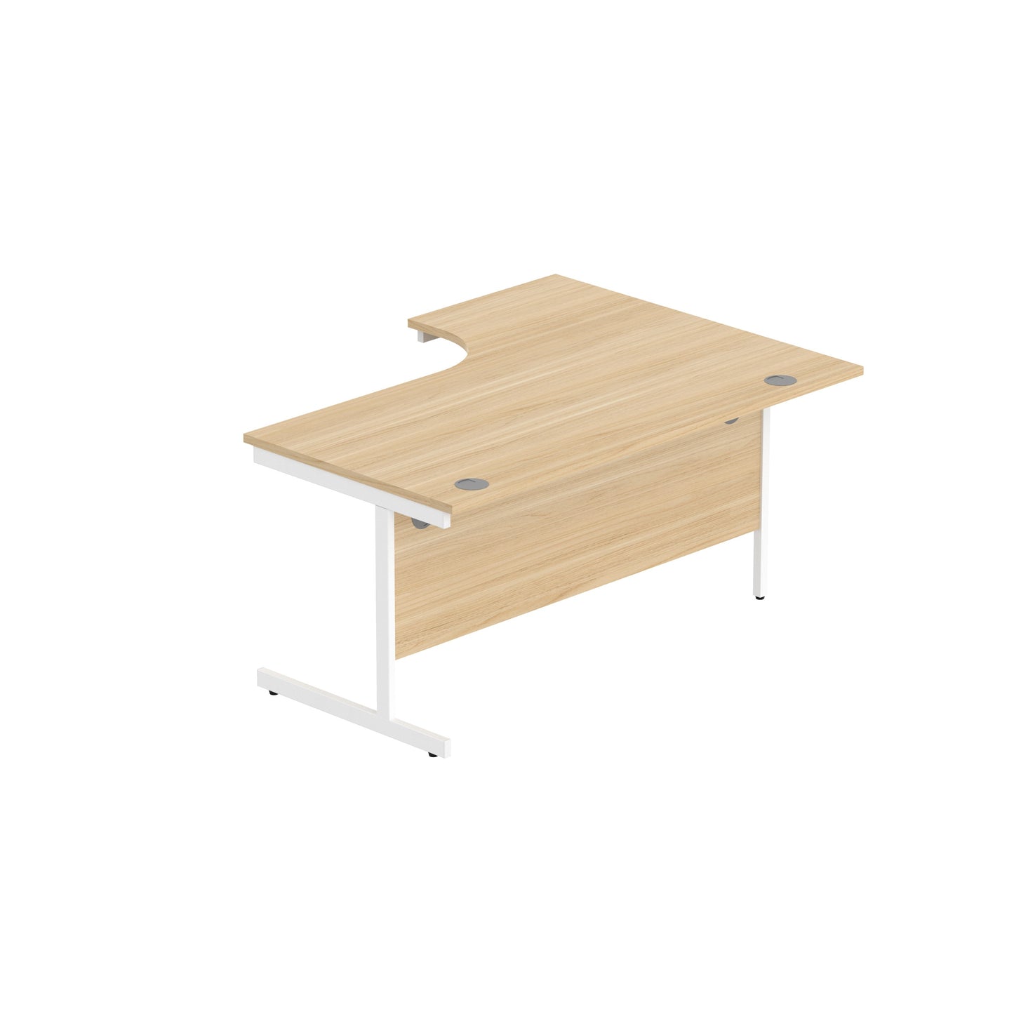 Office Left Hand Corner Desk with Steel Single Upright Cantilever Frame (FSC)