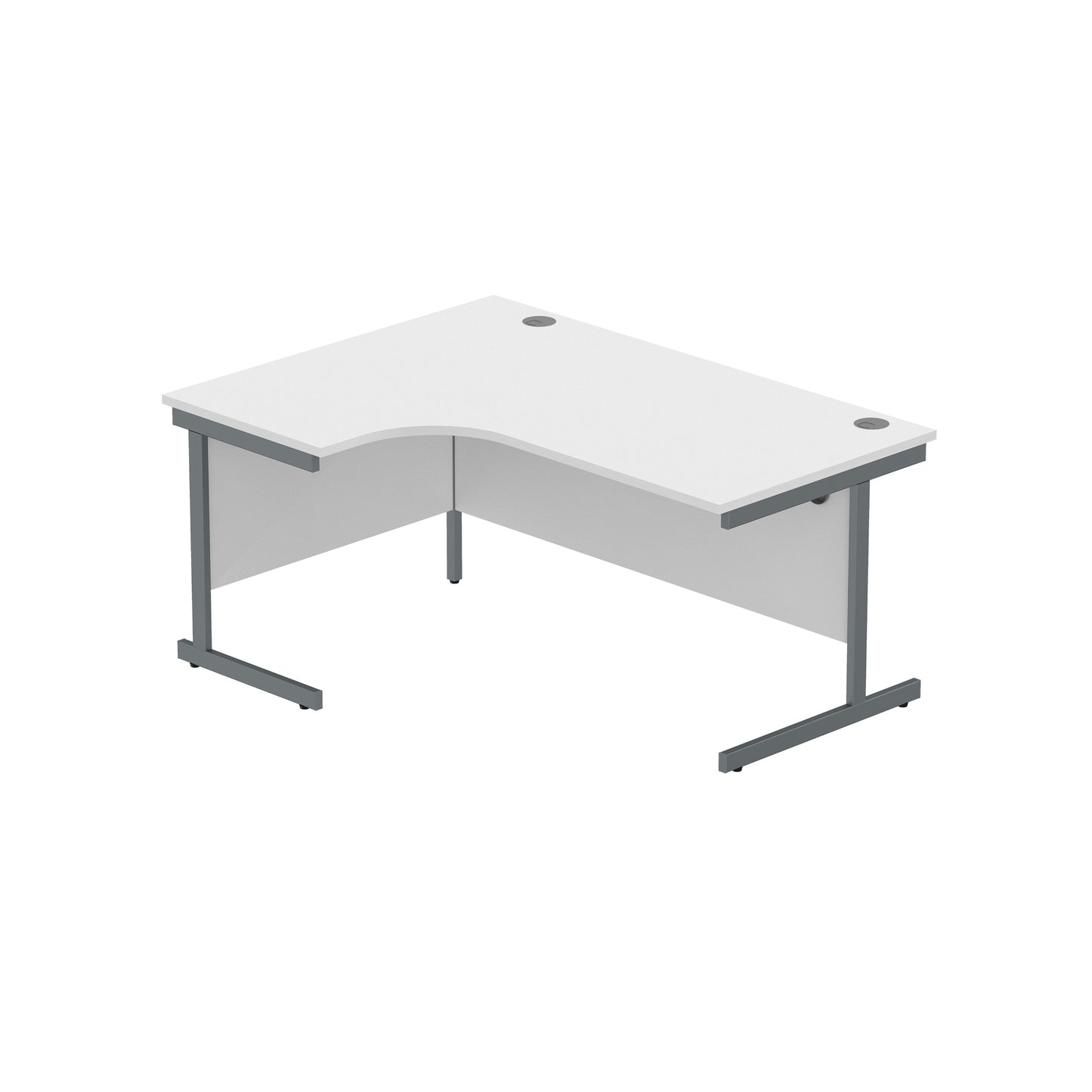 Core|Single Upright|Left Hand Radial Desk (FSC)1600X1200|Arctic White-Graphite