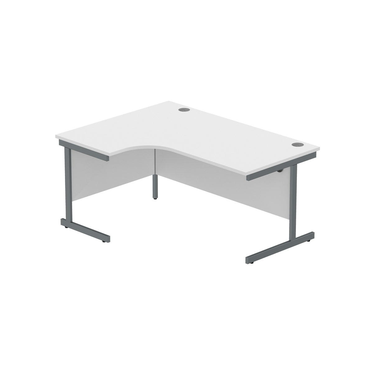 Office Left Hand Corner Desk with Steel Single Upright Cantilever Frame (FSC)