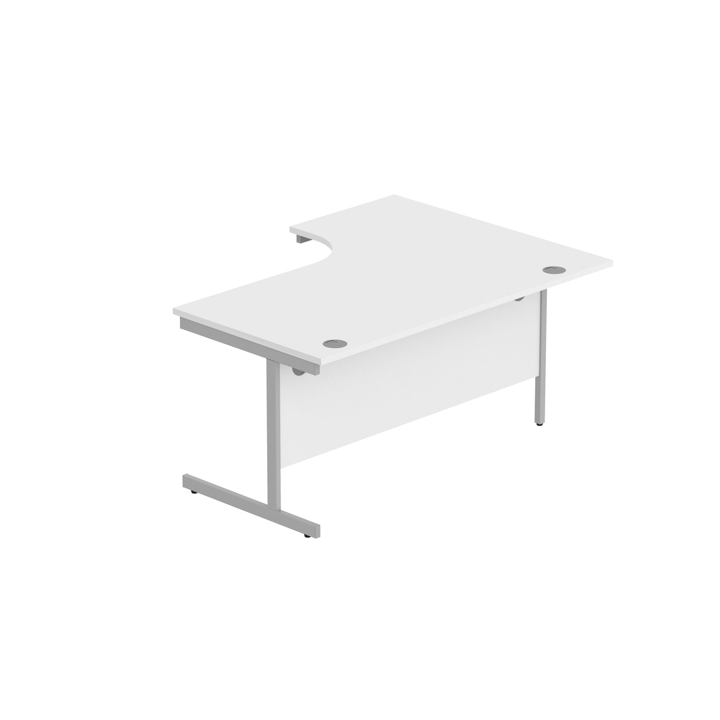 Office Left Hand Corner Desk with Steel Single Upright Cantilever Frame (FSC)