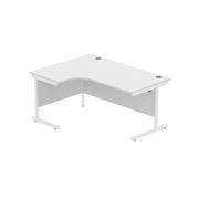 Office Left Hand Corner Desk with Steel Single Upright Cantilever Frame (FSC)