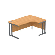 Office Right Hand Corner Desk with Steel Double Upright Cantilever Frame (FSC)