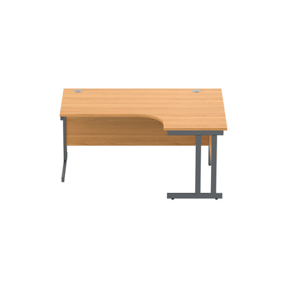 Office Right Hand Corner Desk with Steel Double Upright Cantilever Frame (FSC)