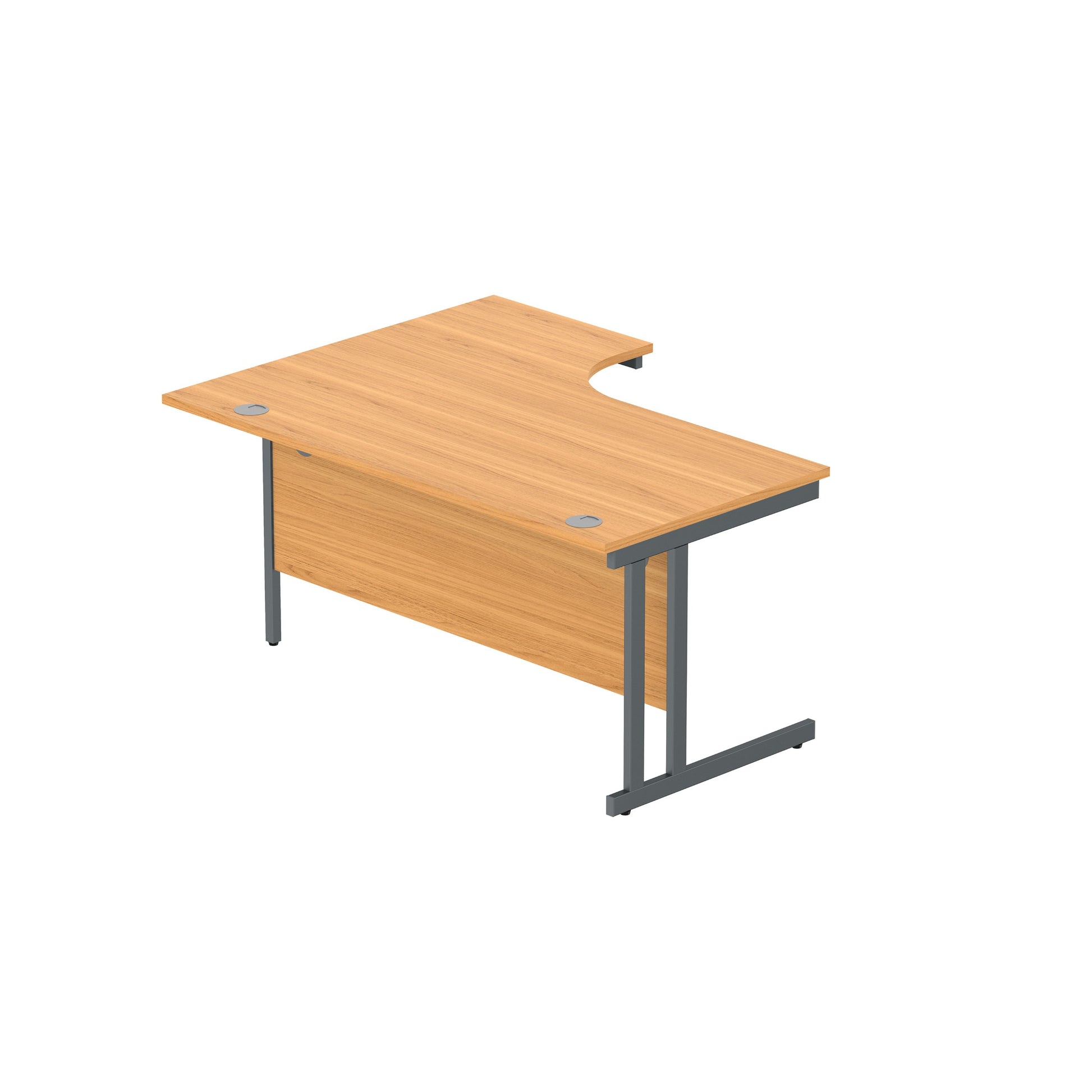 Office Right Hand Corner Desk with Steel Double Upright Cantilever Frame (FSC)