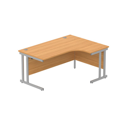 Core|Double Upright|Right Hand Radial Desk (FSC)1600X1200|Norweigan Beech-Silver