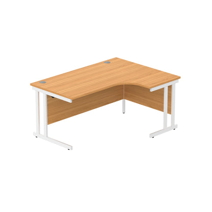 Core|Double Upright|Right Hand Radial Desk (FSC)1600X1200|Norweigan Beech-White