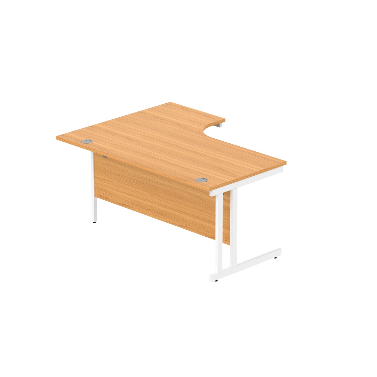 Office Right Hand Corner Desk with Steel Double Upright Cantilever Frame (FSC)
