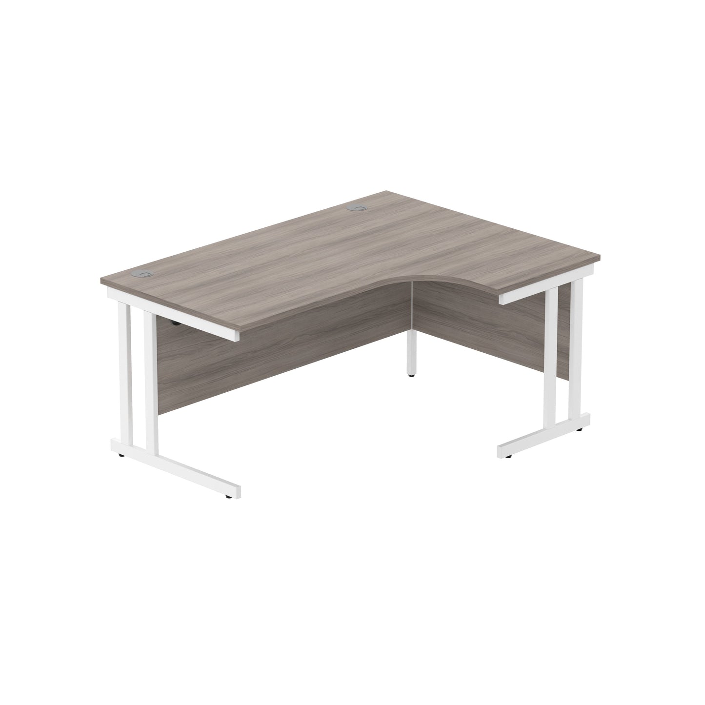 Core|Double Upright|Right Hand Radial Desk (FSC)1600X1200|Alaskan Grey Oak-White