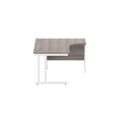 Office Right Hand Corner Desk with Steel Double Upright Cantilever Frame (FSC)