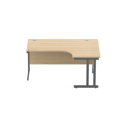 Office Right Hand Corner Desk with Steel Double Upright Cantilever Frame (FSC)