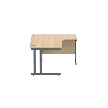 Office Right Hand Corner Desk with Steel Double Upright Cantilever Frame (FSC)