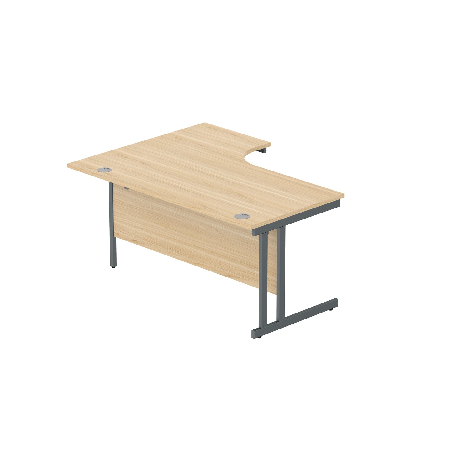 Office Right Hand Corner Desk with Steel Double Upright Cantilever Frame (FSC)
