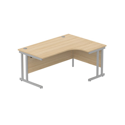 Core|Double Upright|Right Hand Radial Desk (FSC)1600X1200|Canadian Oak-Silver
