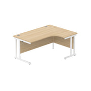 Office Right Hand Corner Desk with Steel Double Upright Cantilever Frame (FSC)