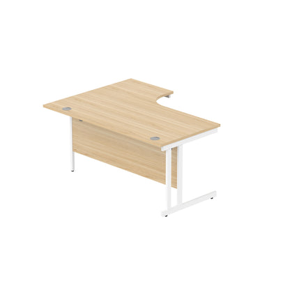 Office Right Hand Corner Desk with Steel Double Upright Cantilever Frame (FSC)