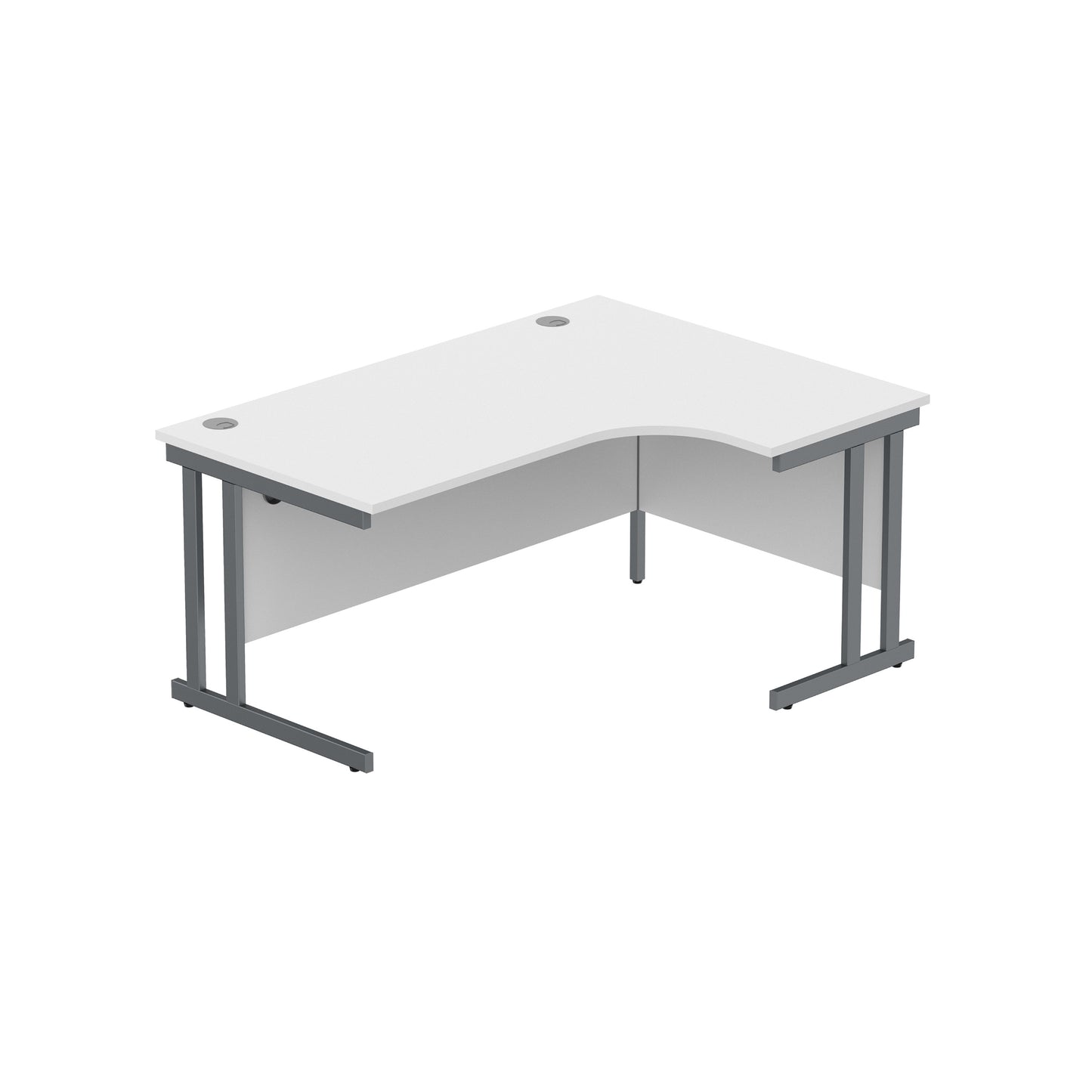 Core|Double Upright|Right Hand Radial Desk (FSC)1600X1200|Arctic White-Graphite