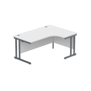 Office Right Hand Corner Desk with Steel Double Upright Cantilever Frame (FSC)