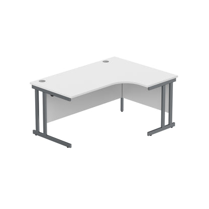 Core|Double Upright|Right Hand Radial Desk (FSC)1600X1200|Arctic White-Graphite
