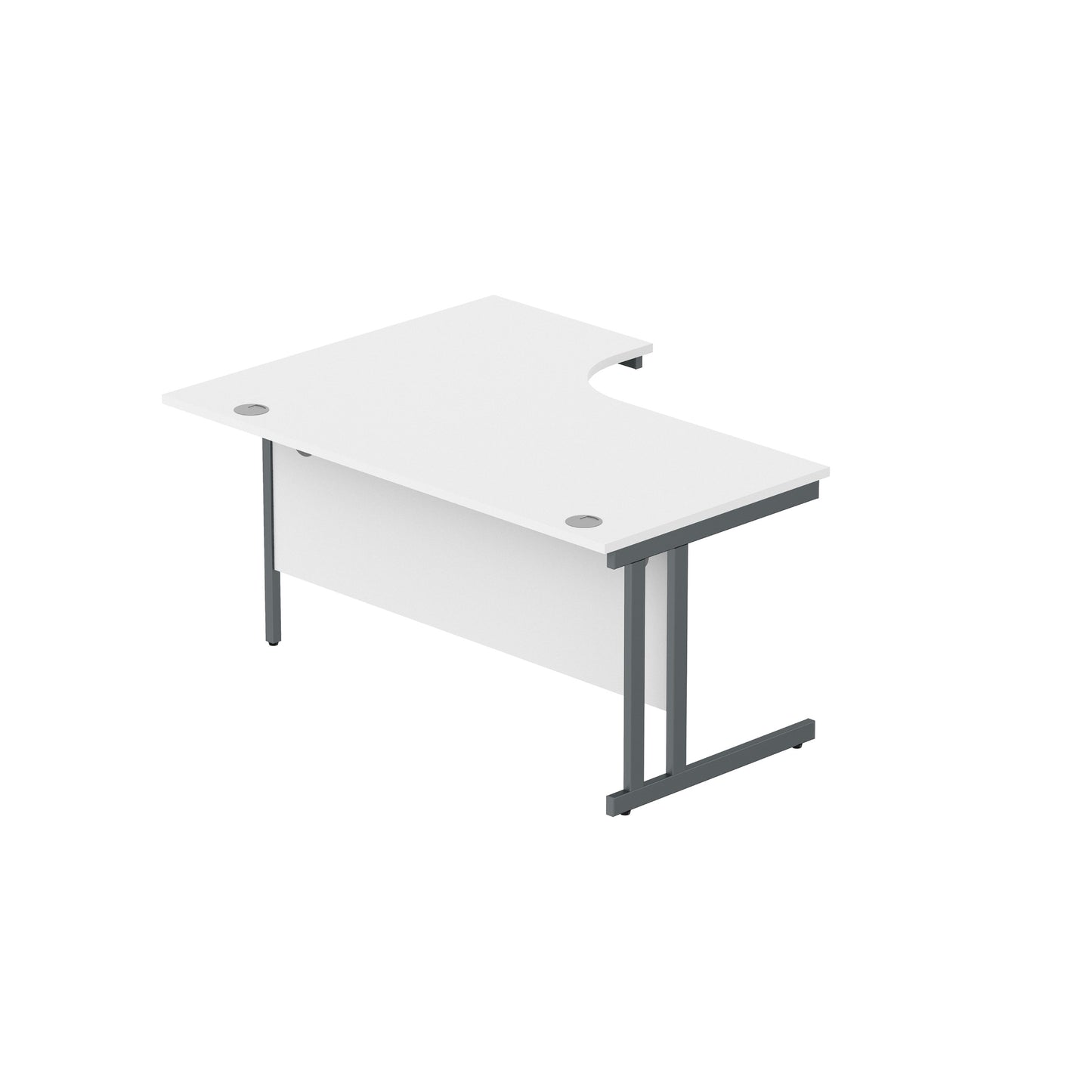 Office Right Hand Corner Desk with Steel Double Upright Cantilever Frame (FSC)