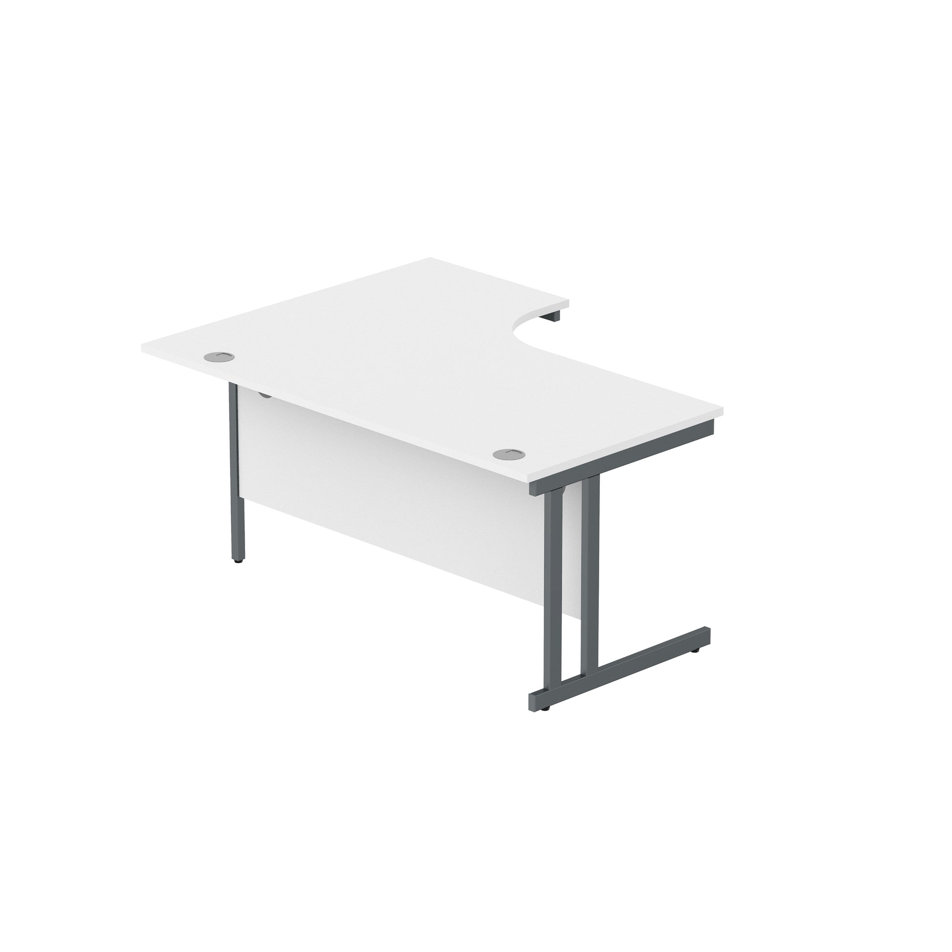 Office Right Hand Corner Desk with Steel Double Upright Cantilever Frame (FSC)