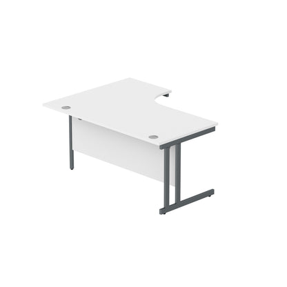 Office Right Hand Corner Desk with Steel Double Upright Cantilever Frame (FSC)