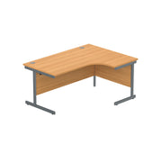 Office Right Hand Corner Desk with Steel Single Upright Cantilever Frame (FSC)