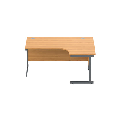 Office Right Hand Corner Desk with Steel Single Upright Cantilever Frame (FSC)