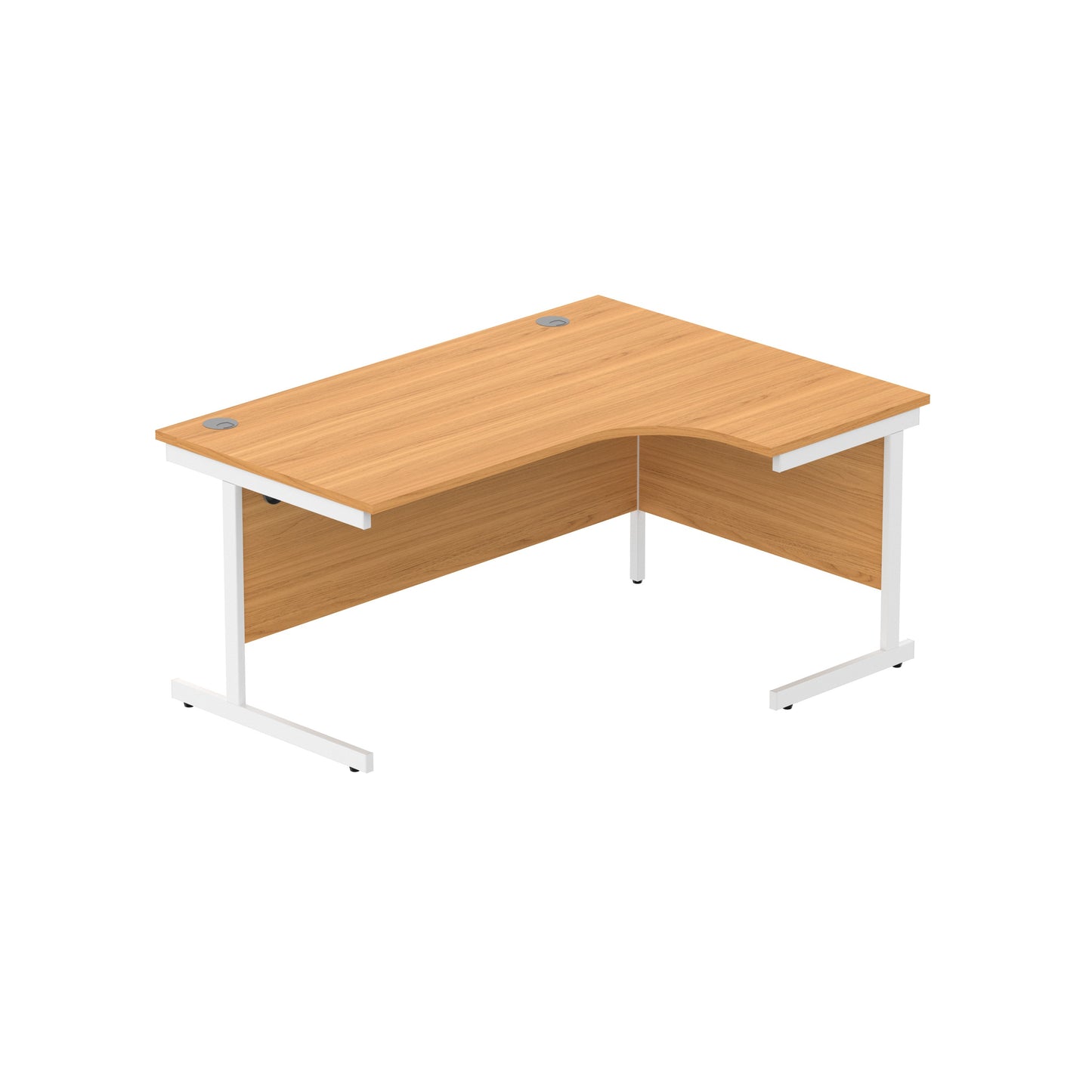 Core|Single Upright|Right Hand Radial Desk (FSC)1600X1200|Norweigan Beech-White