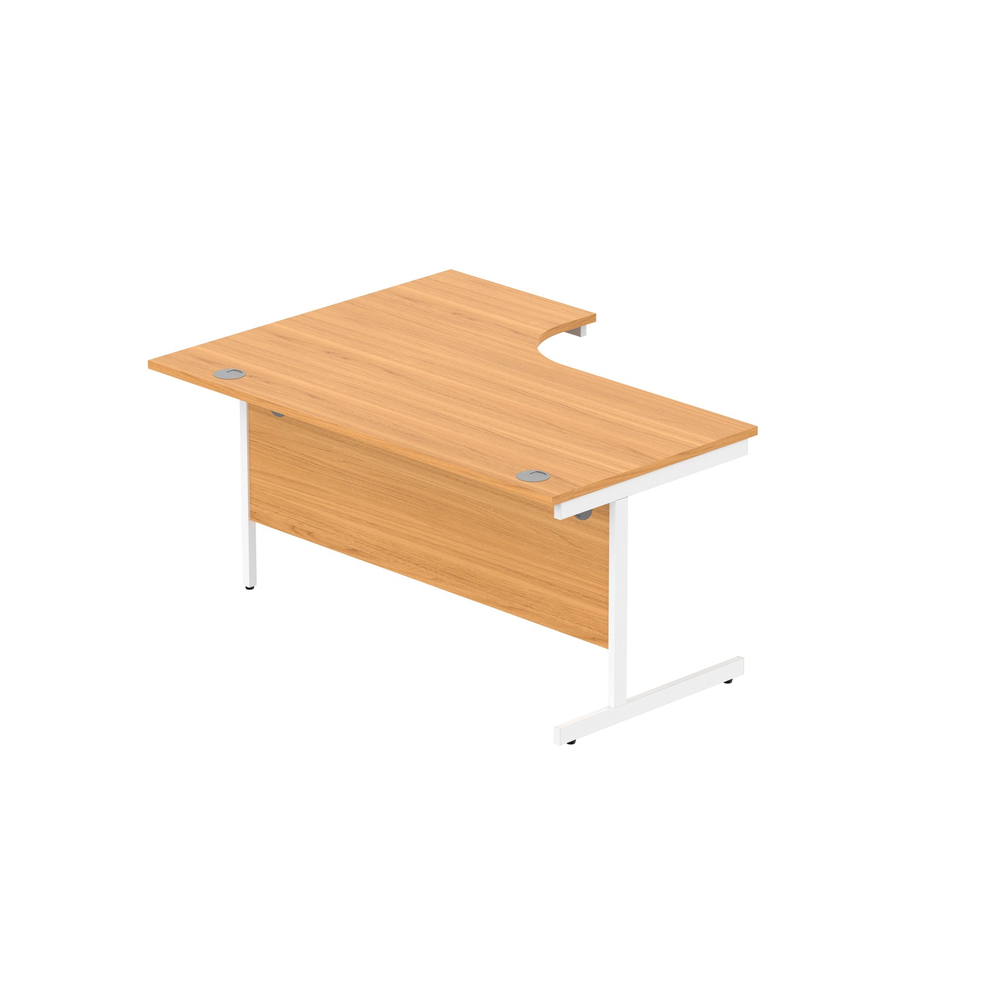 Office Right Hand Corner Desk with Steel Single Upright Cantilever Frame (FSC)