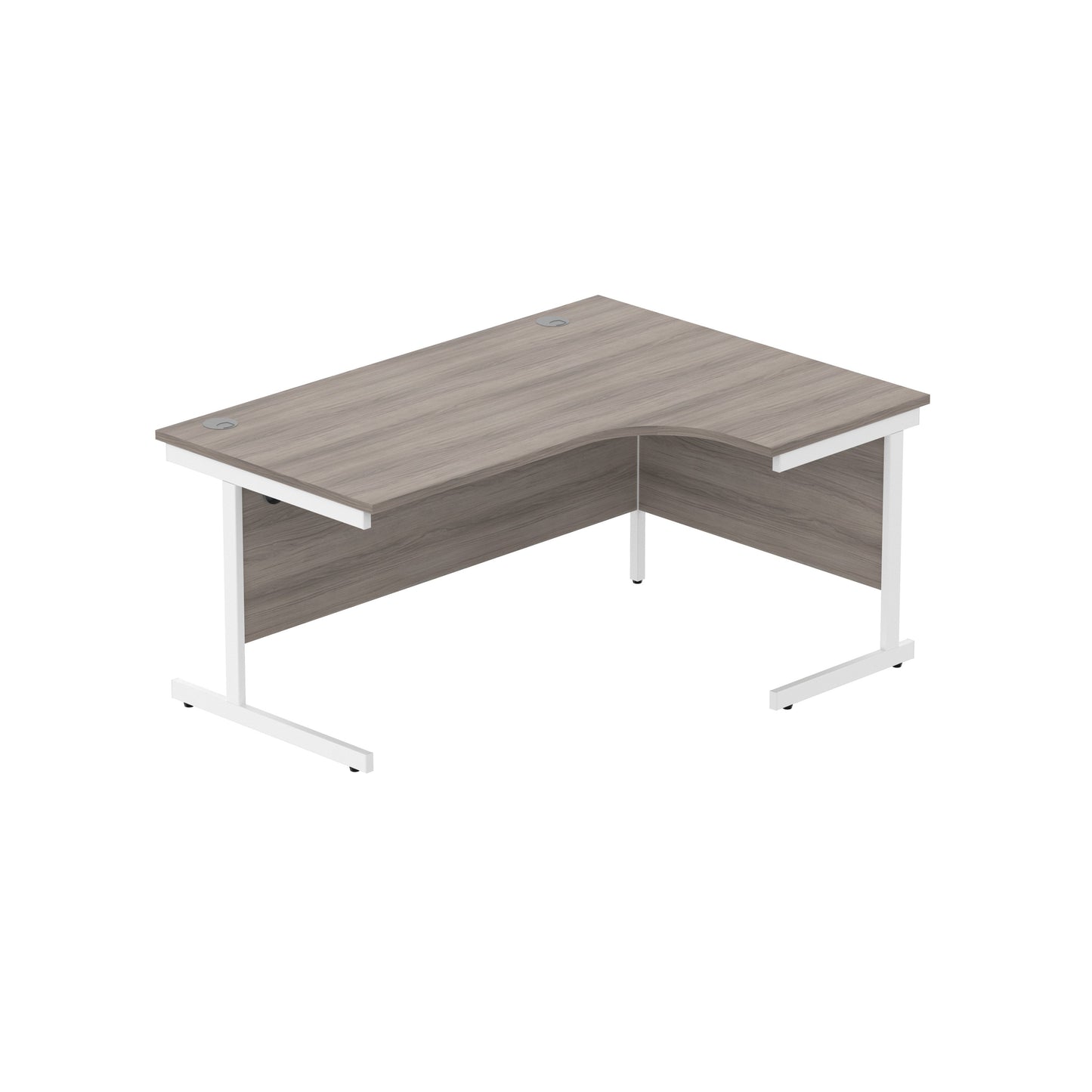 Core|Single Upright|Right Hand Radial Desk (FSC)1600X1200|Alaskan Grey Oak-White