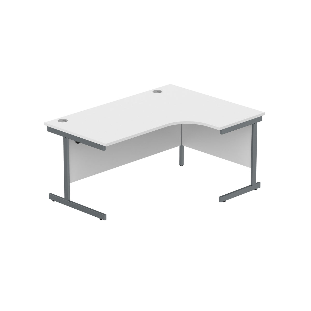 Office Right Hand Corner Desk with Steel Single Upright Cantilever Frame (FSC)