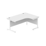 Office Right Hand Corner Desk with Steel Single Upright Cantilever Frame (FSC)