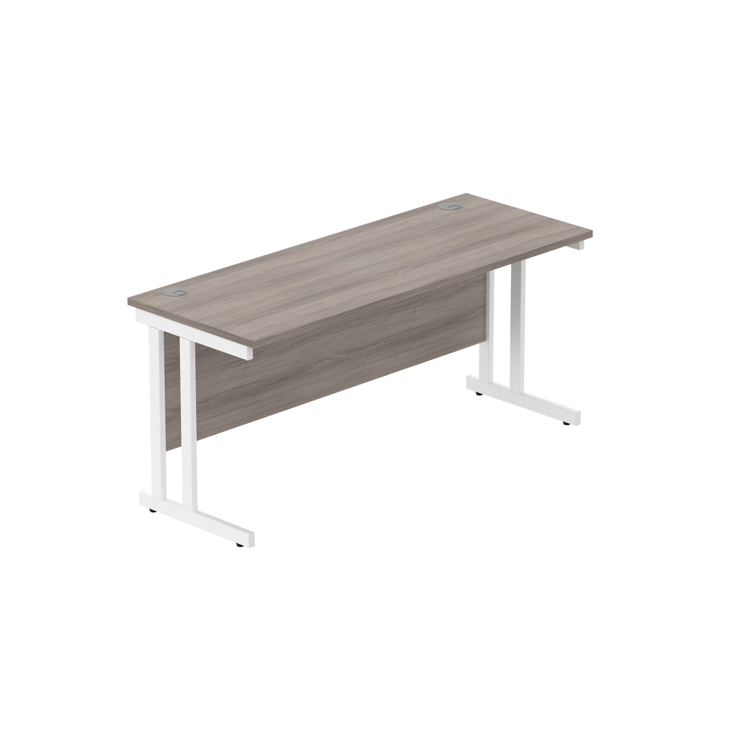 Core|Double Upright|Rectangular Desk (FSC)|1600X600|Alaskan Grey Oak-White