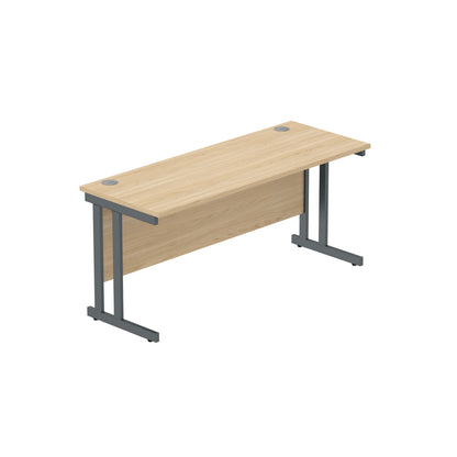 Core|Double Upright|Rectangular Desk (FSC)|1600X600|Canadian Oak-Graphite
